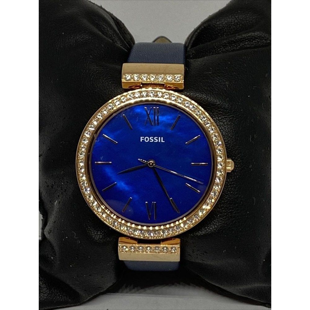 Fossil ES4538 Women's Blue Leather Analog Dial Qua